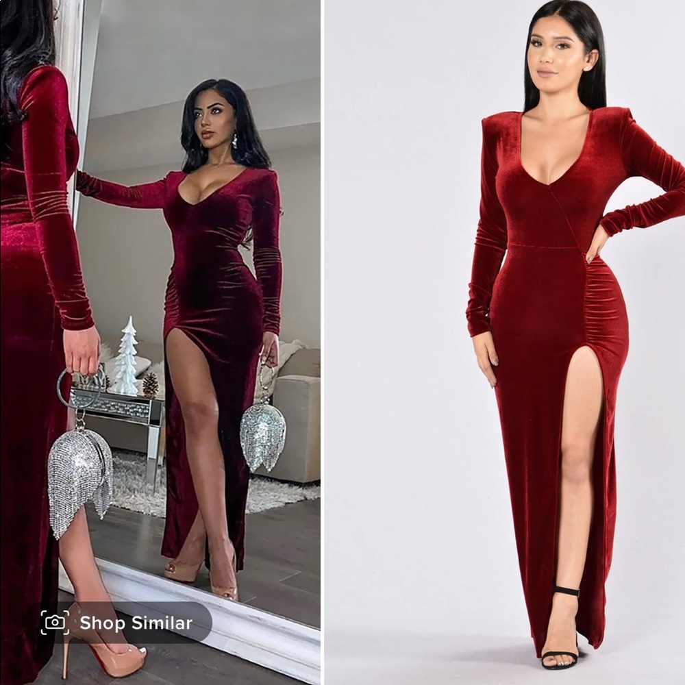 Love sex magic fashion nova velvet dress nwt sz med hint: perfect for holidays